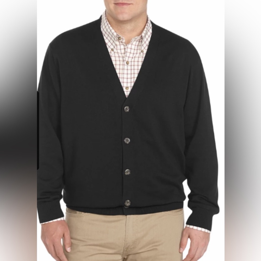 Harbor Bay Men's Classic Black Cardigan